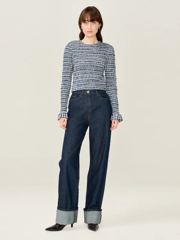 Gianna Check Top made by Omnes