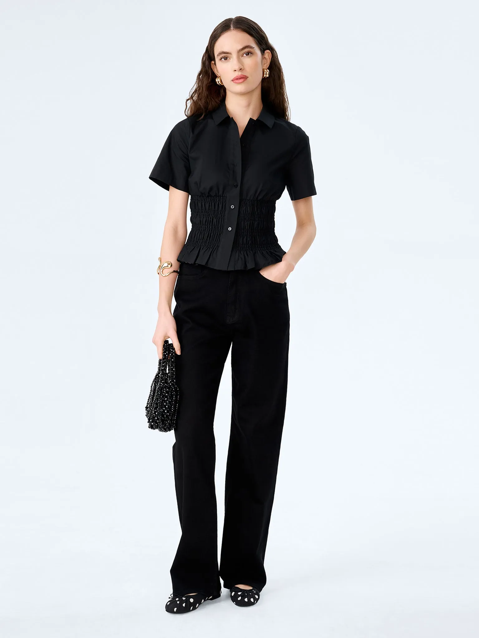 Merida Blouse in Black sold by Omnes