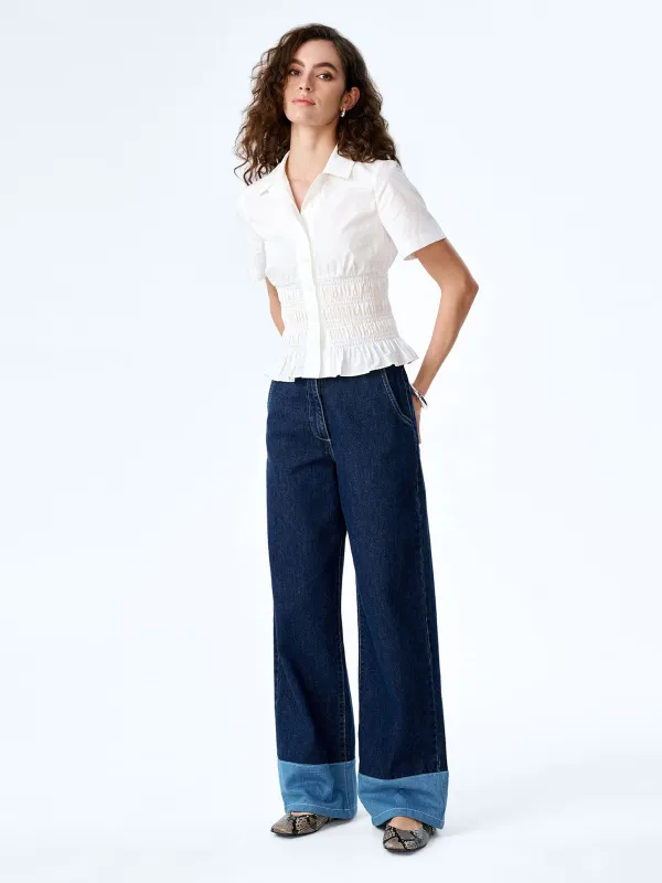 Merida Blouse in White made by Omnes