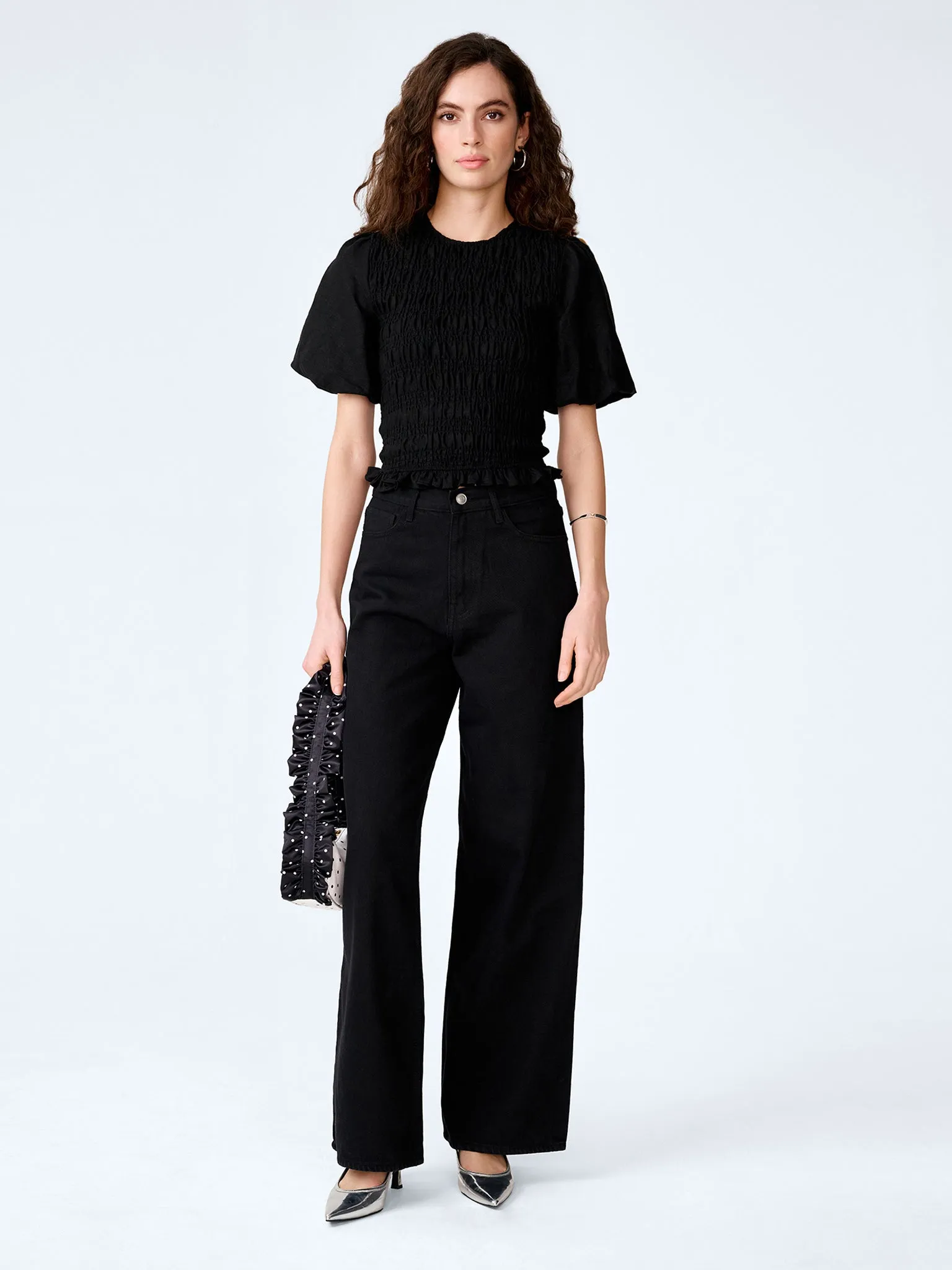 Nicolla Top in Black sold by Omnes