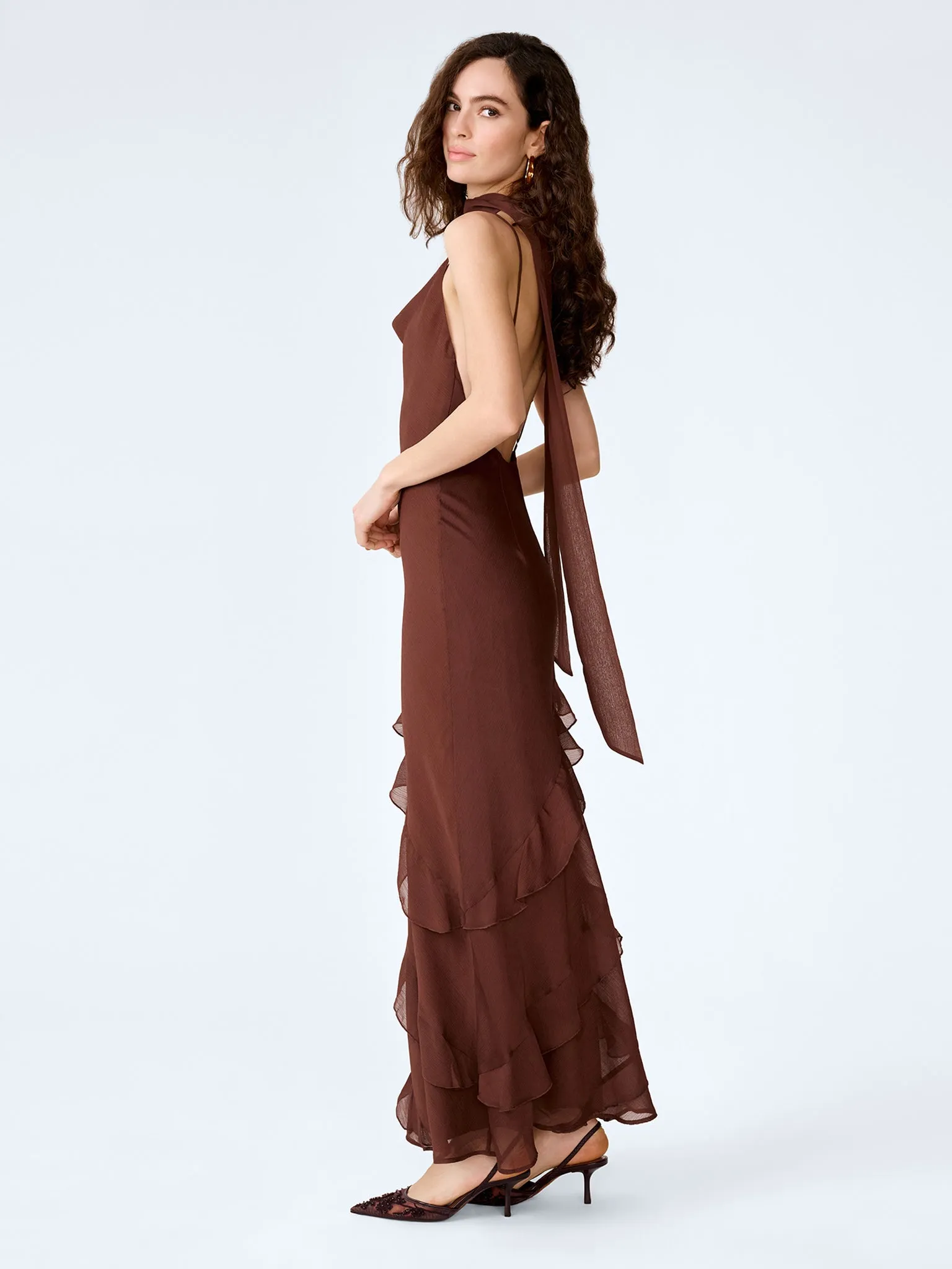 Taylor Dress in Chocolate sold by Omnes product image thumbnail 2