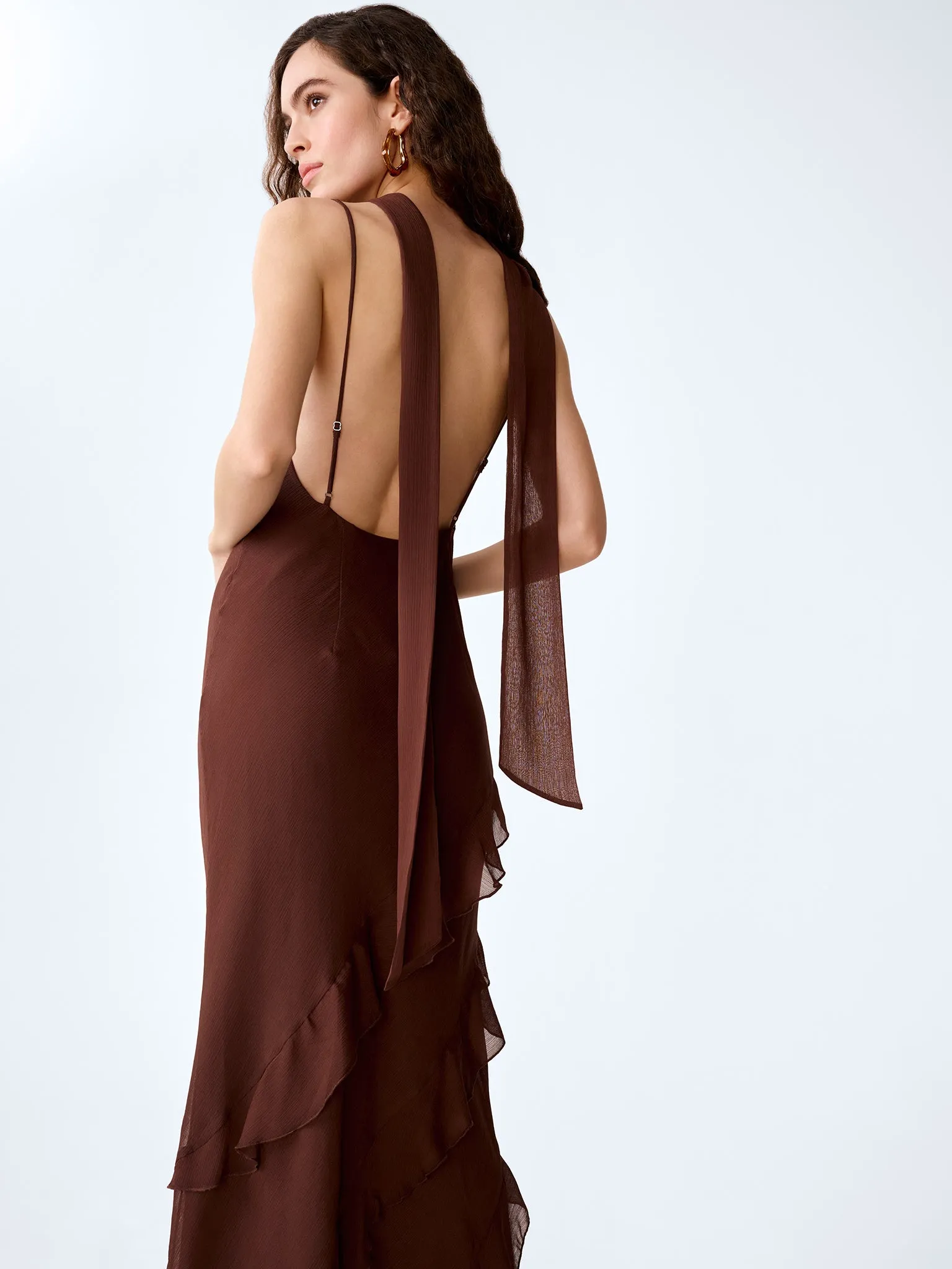 Taylor Dress in Chocolate sold by Omnes product image thumbnail 4