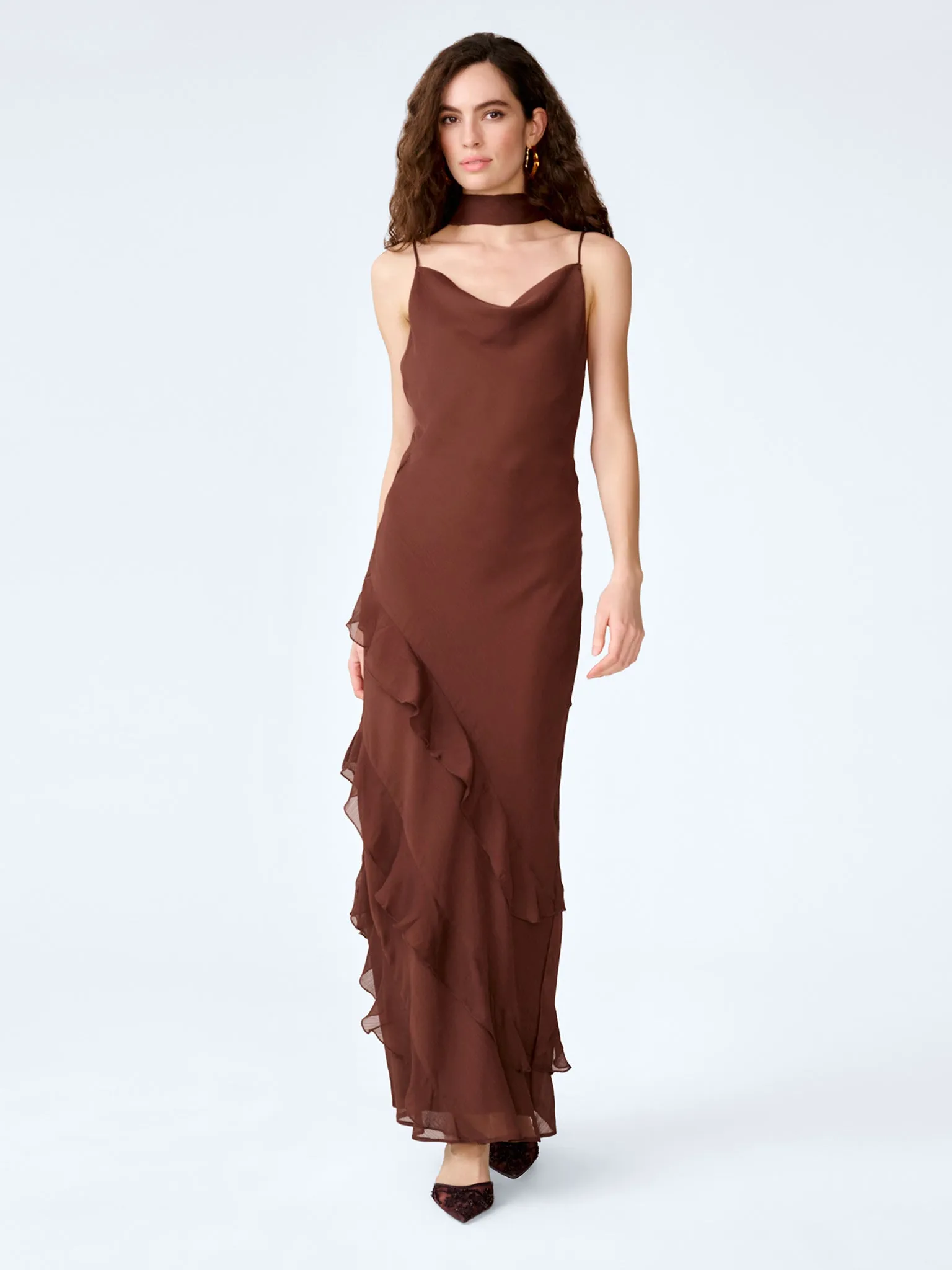 Taylor Dress in Chocolate sold by Omnes