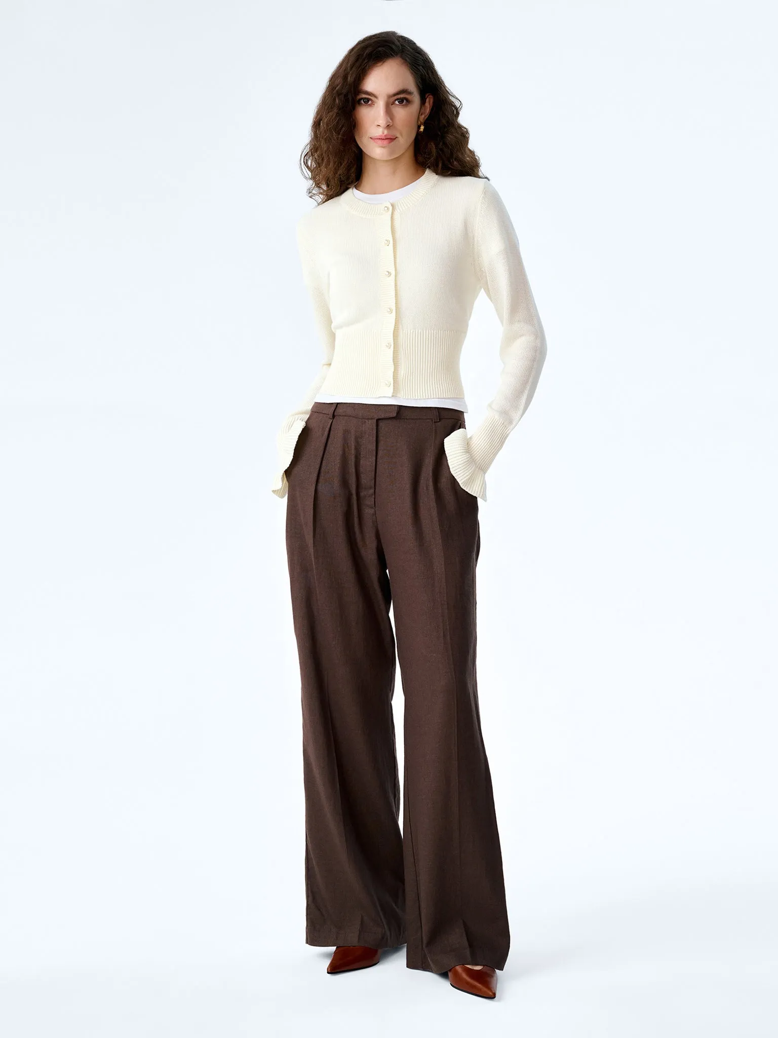 Pearl Trouser in Chocolate sold by Omnes product image thumbnail 2
