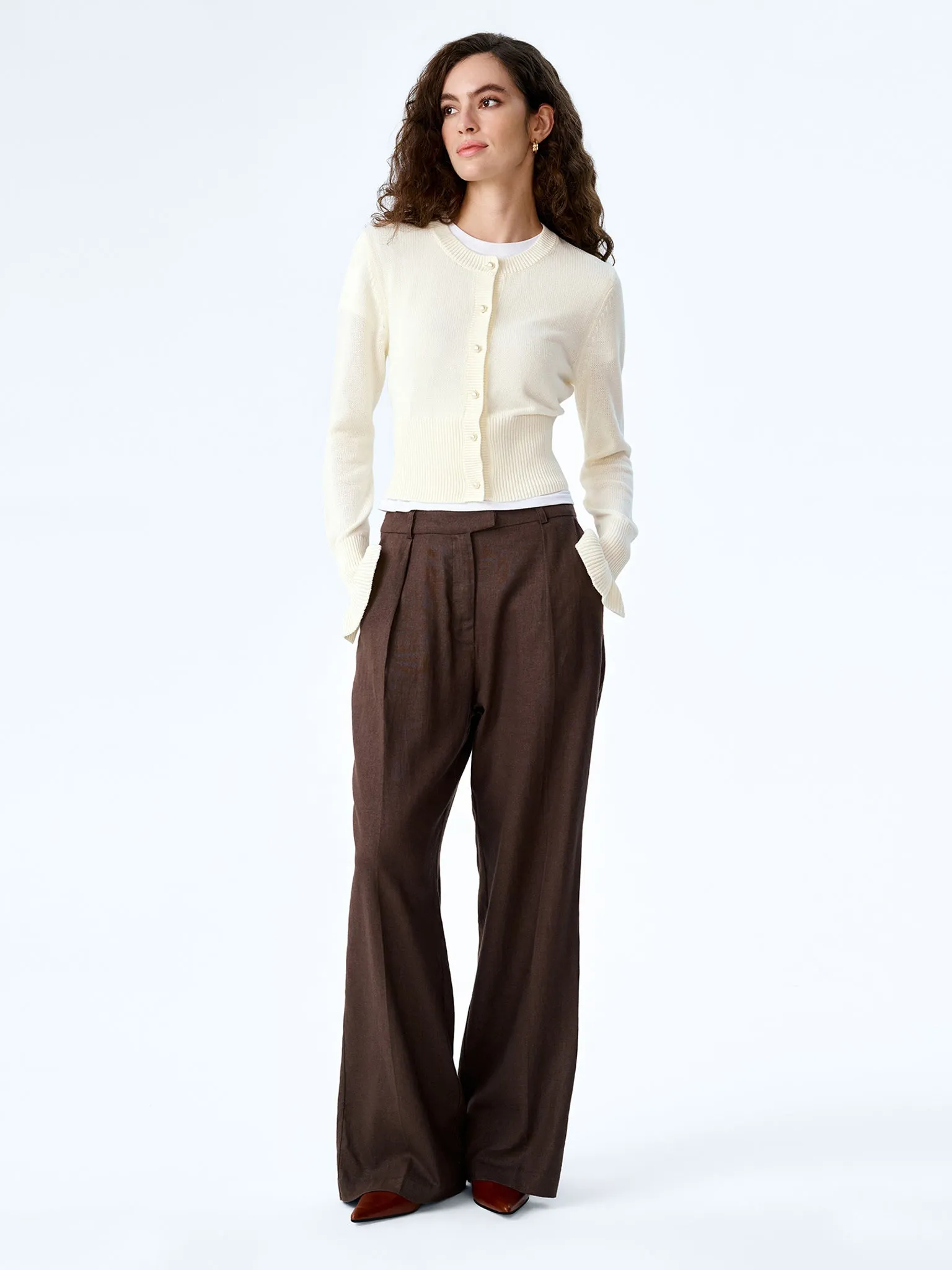 Pearl Trouser in Chocolate sold by Omnes