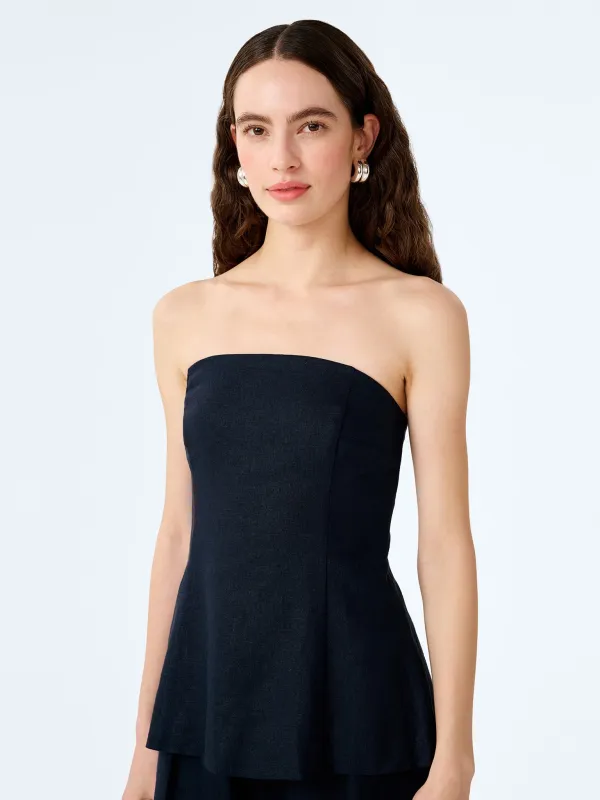 Etta Top in Navy made by Omnes