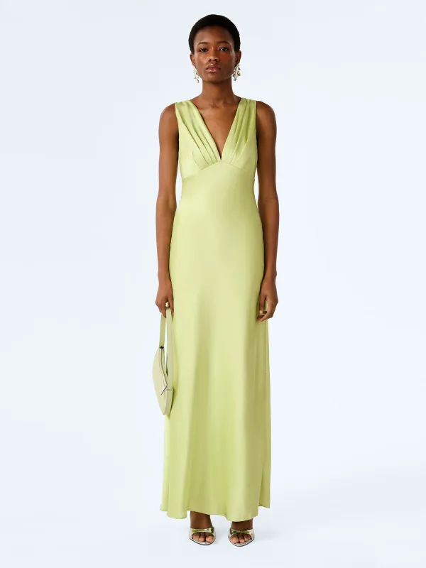 Casey Dress in Shaddow Lime made by Omnes