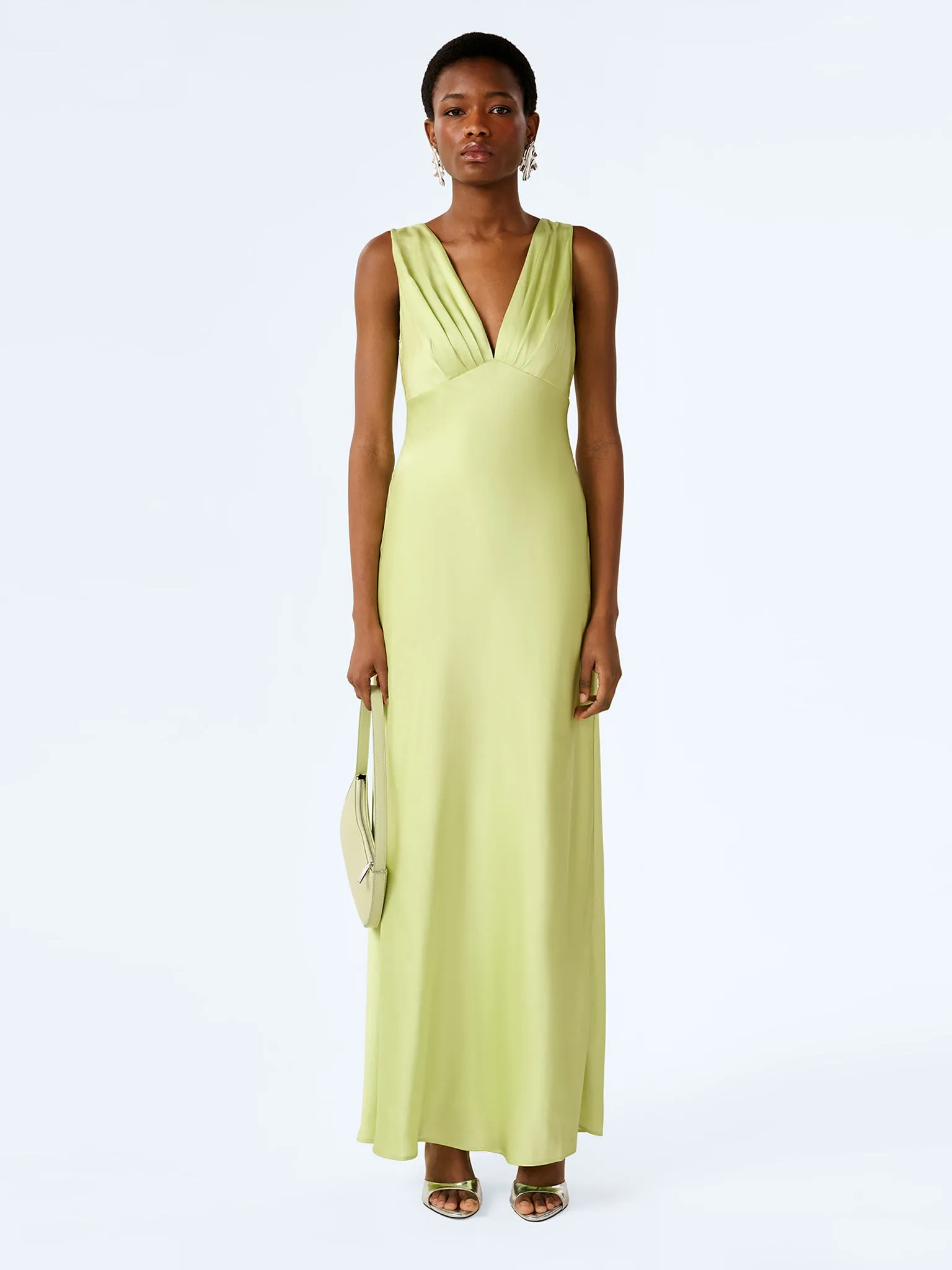 Casey Dress in Shaddow Lime sold by Omnes
