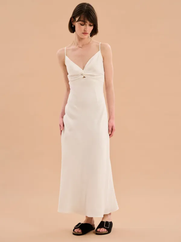 Blossom Strappy Dress in White sold by Omnes