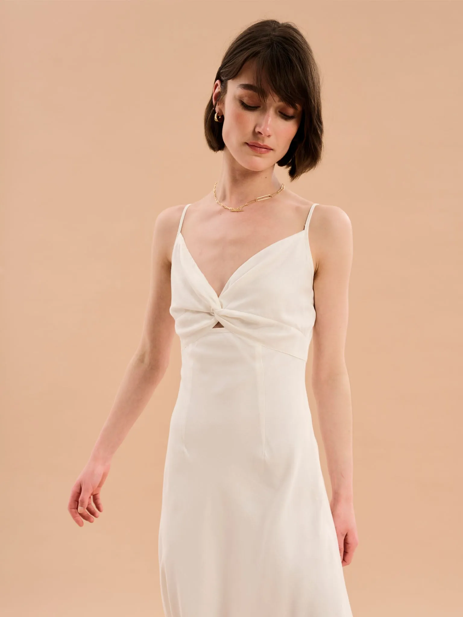 Blossom Strappy Dress in White sold by Omnes product image thumbnail 3