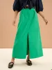 Olive A Line Midi Skirt in Green sold by Omnes