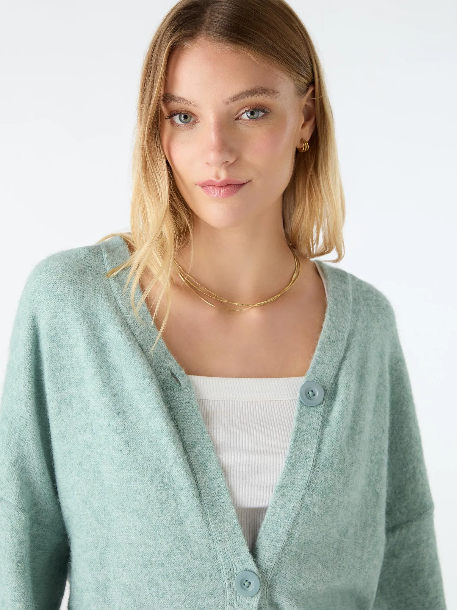 Honor Cardigan in Aqua sold by Omnes product image thumbnail 5