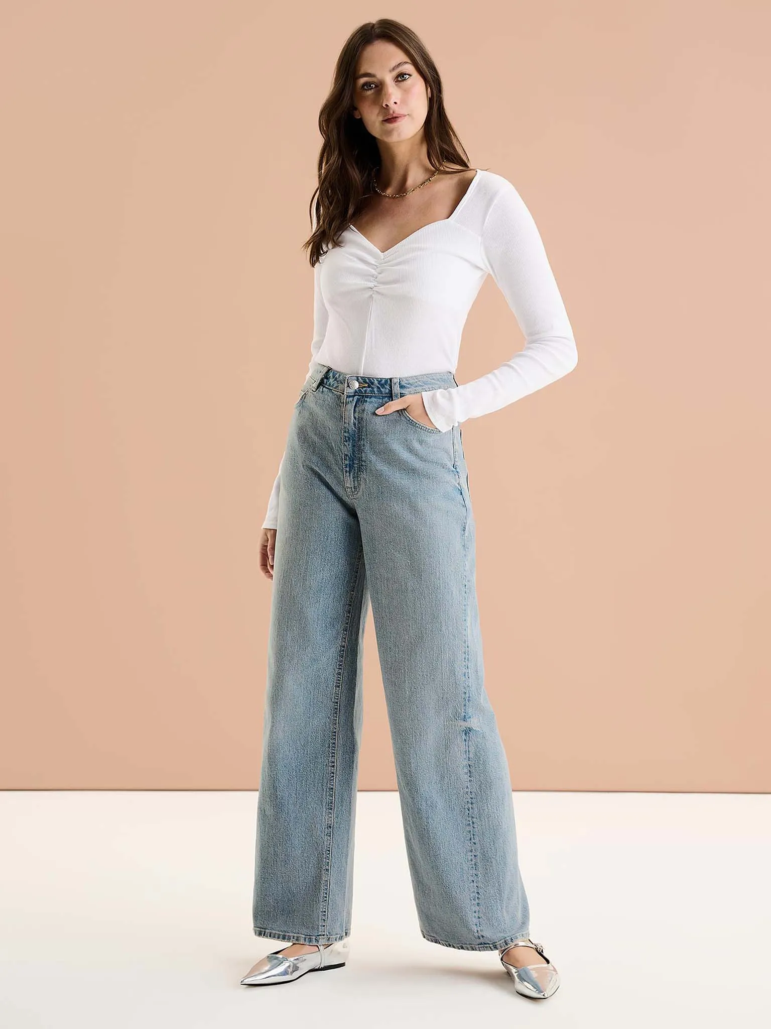 Lucy Wide Leg Jean sold by Omnes