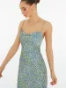 Riviera Midi Dress in Blue Leopard Print sold by Omnes