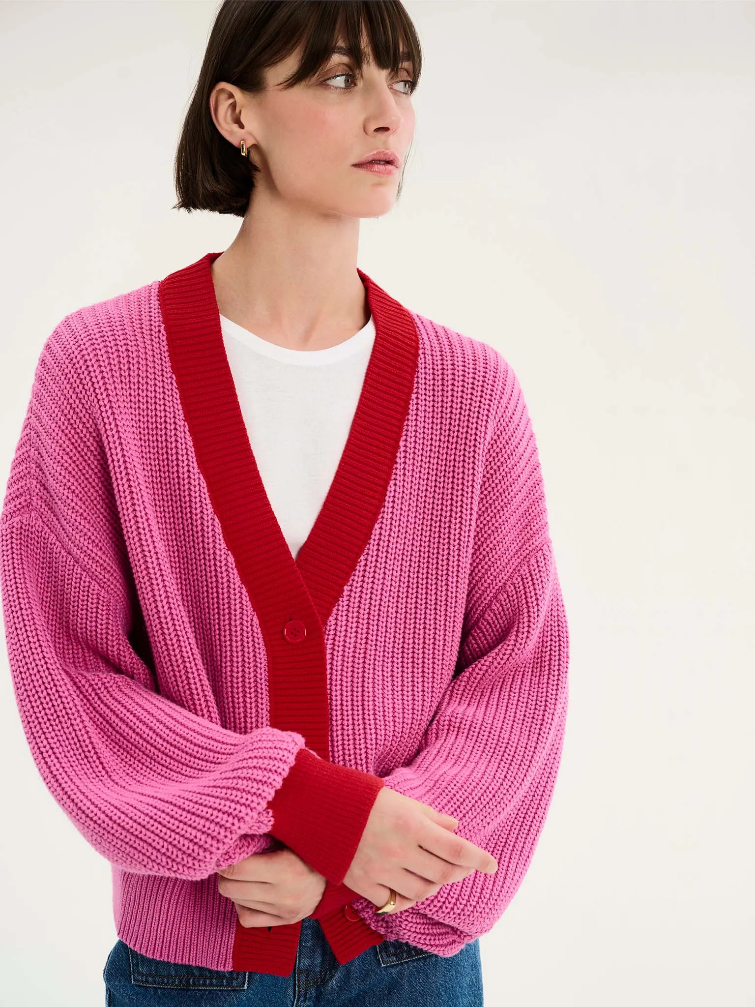 Hopper Cardigan in Pink and Red sold by Omnes product image thumbnail 4