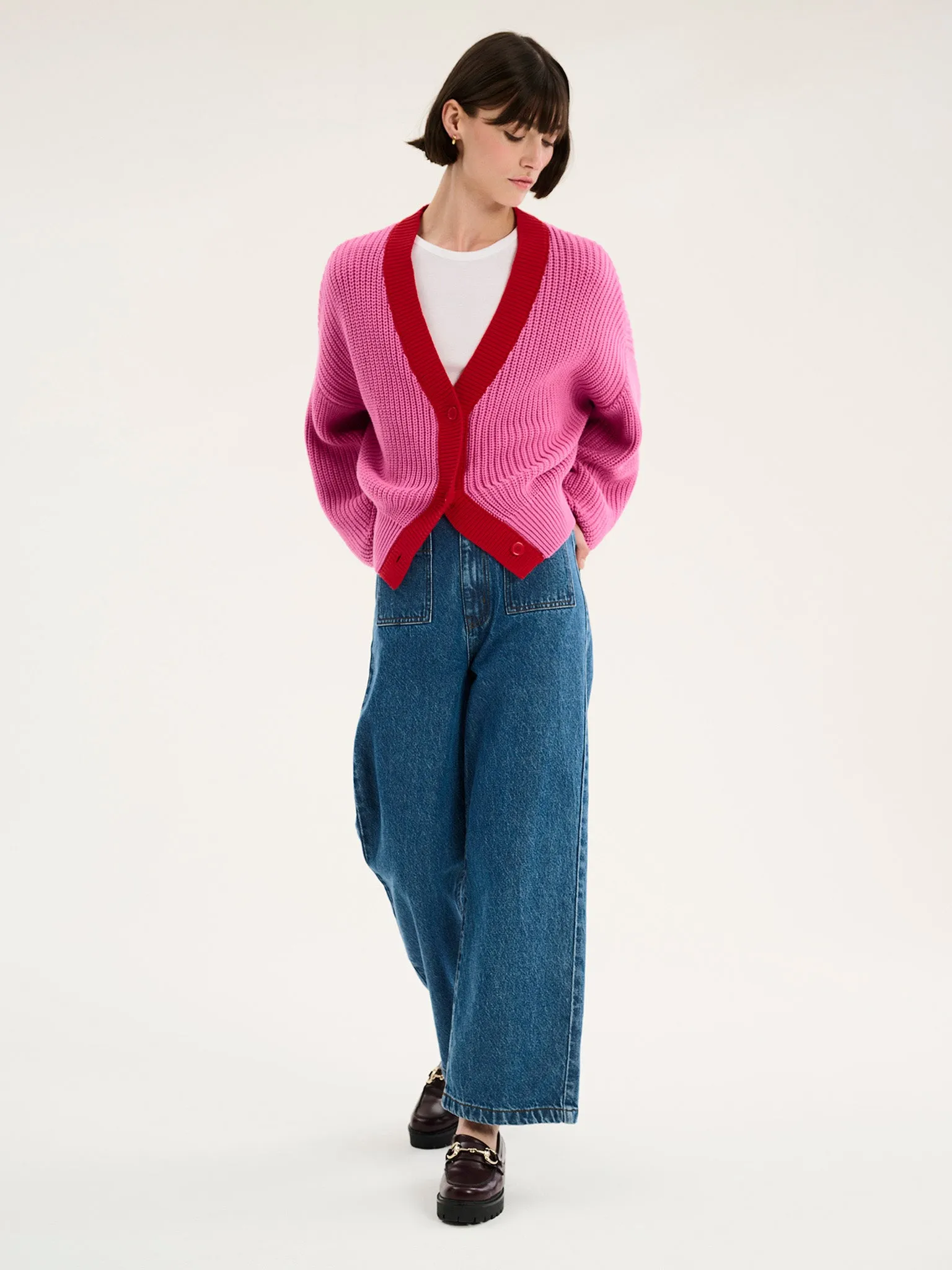 Hopper Cardigan in Pink and Red sold by Omnes product image thumbnail 2