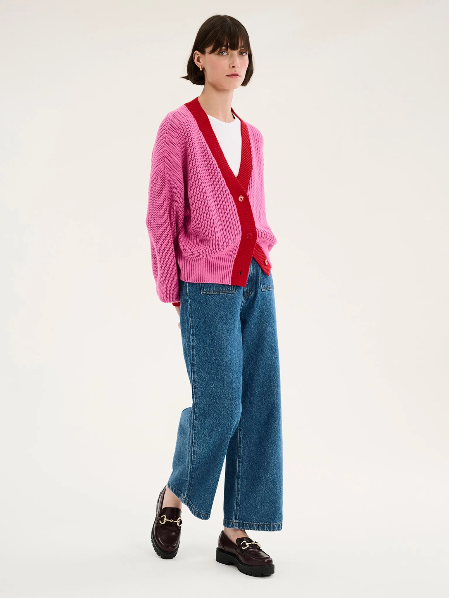 Hopper Cardigan in Pink and Red sold by Omnes product image thumbnail 3