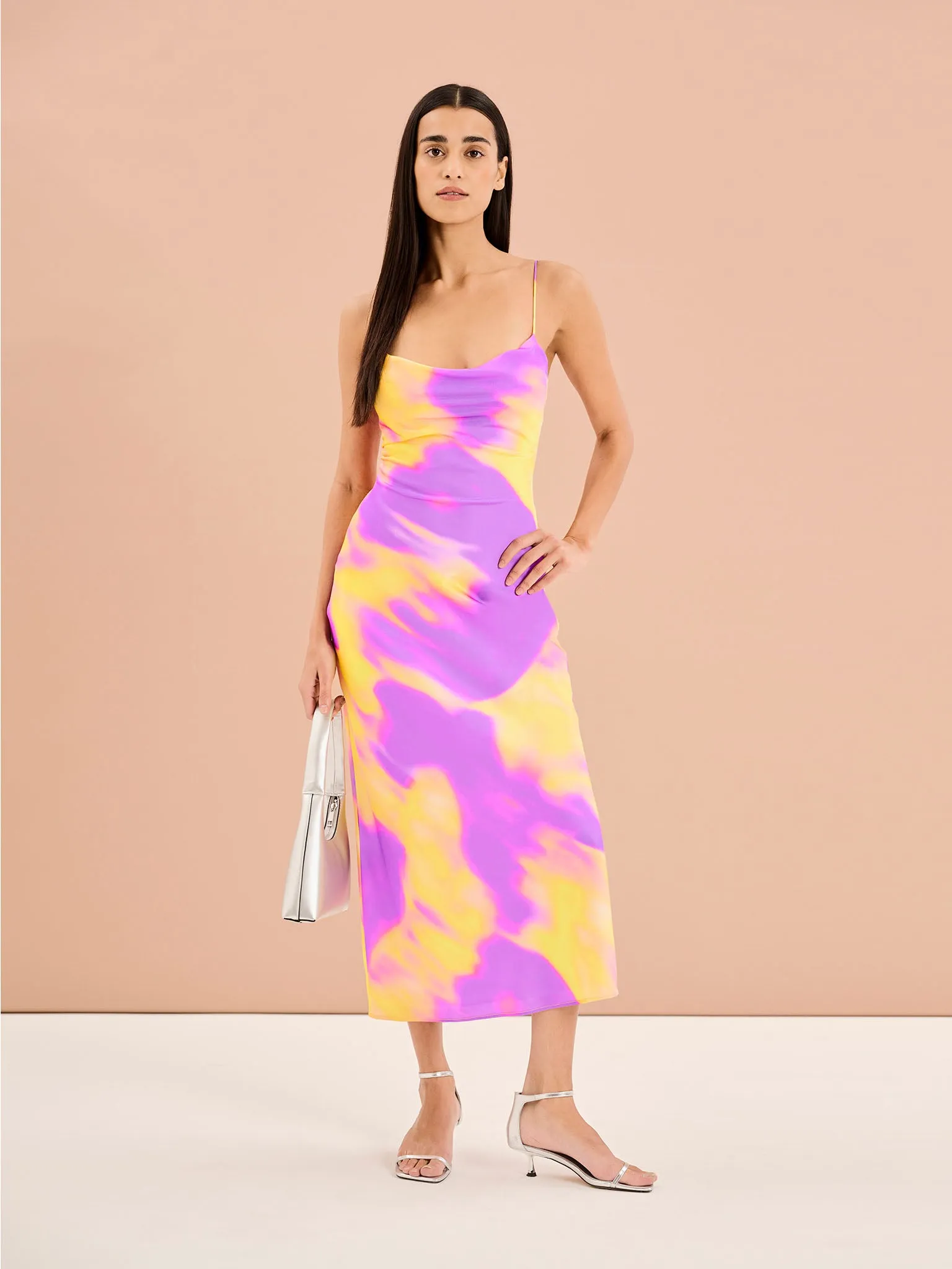 Riviera Dress in Abstract Fluro Print sold by Omnes product image thumbnail 4