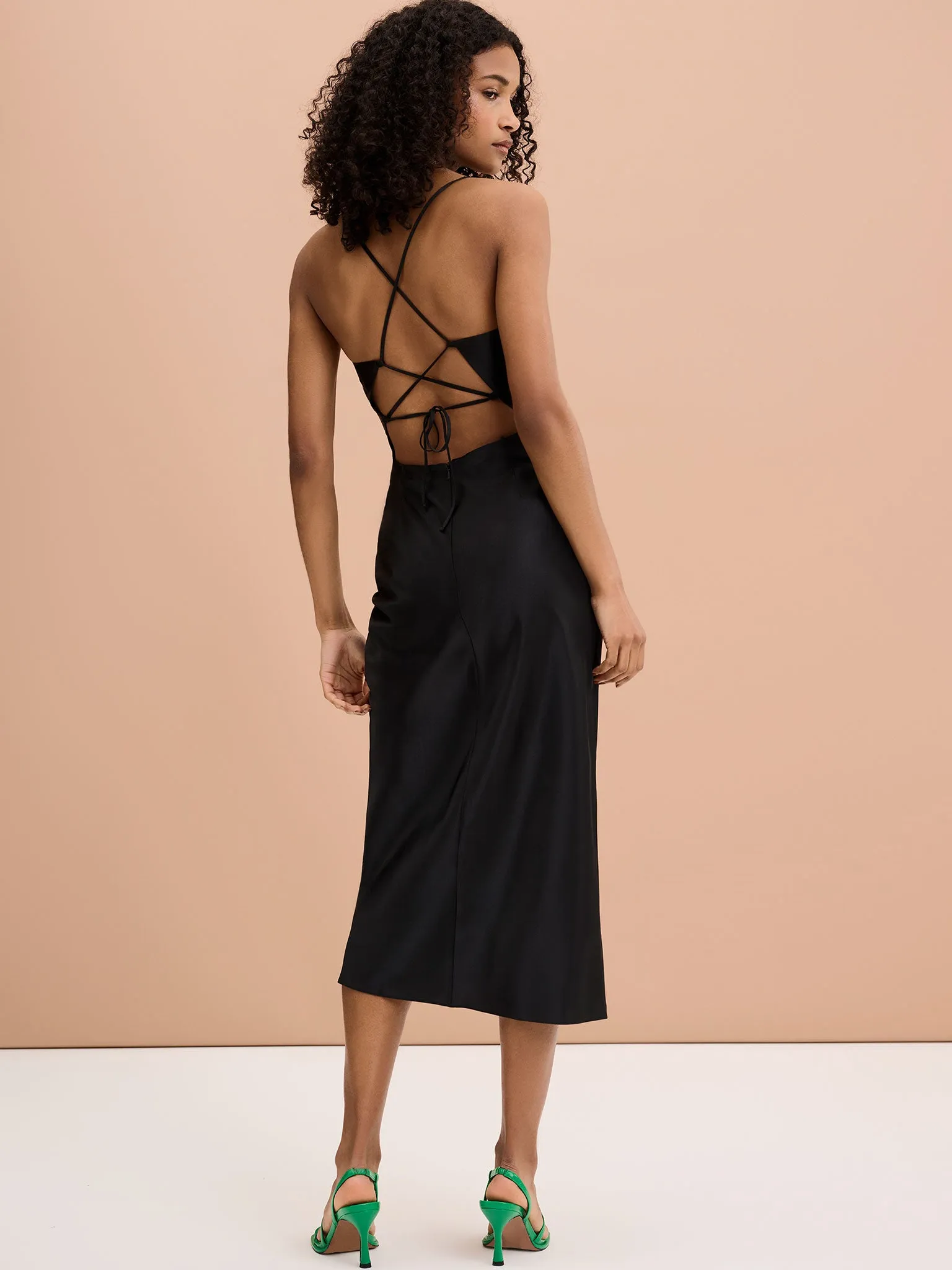 Riviera Midi Dress in Black sold by Omnes product image thumbnail 3