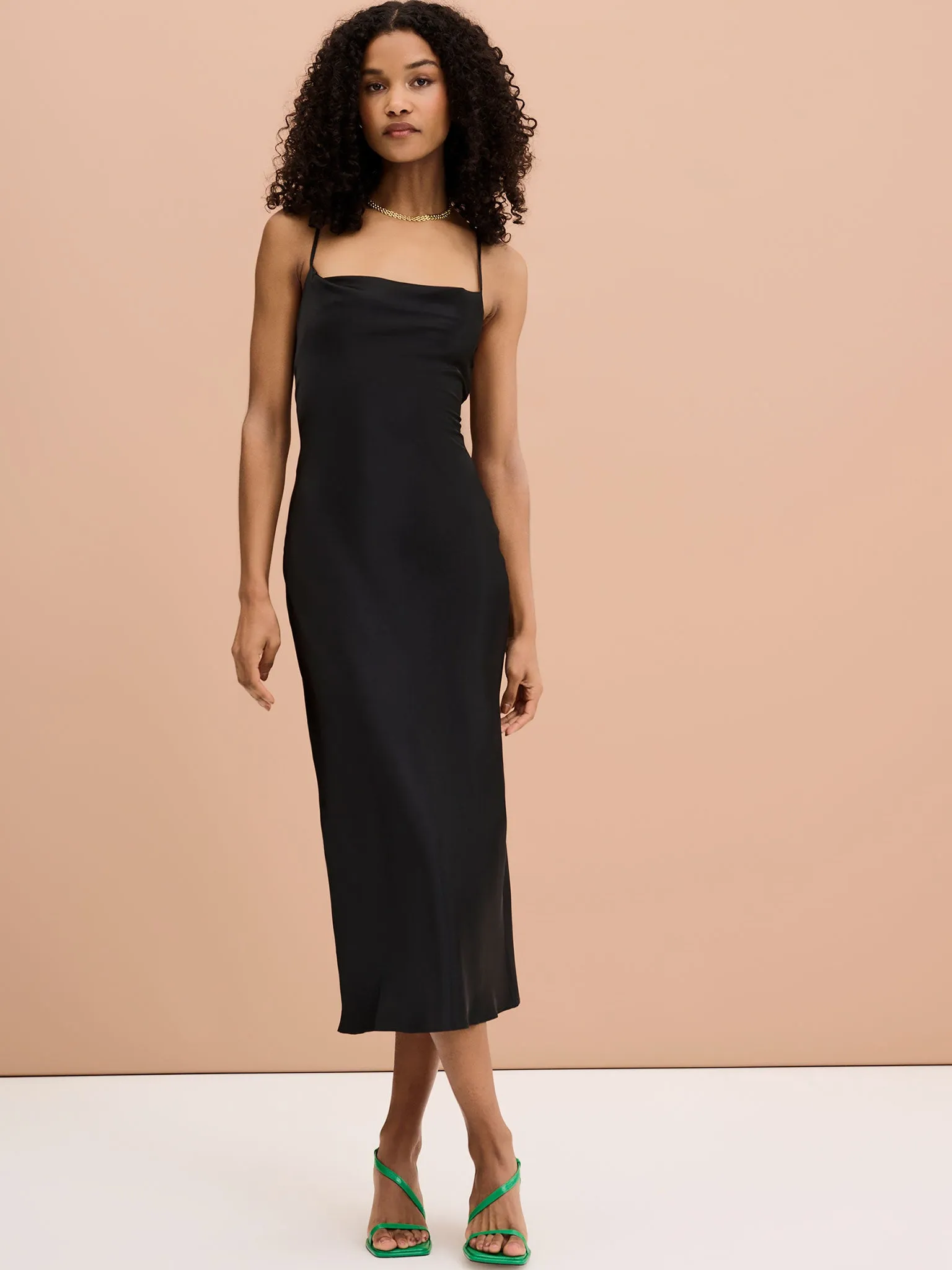 Riviera Midi Dress in Black sold by Omnes
