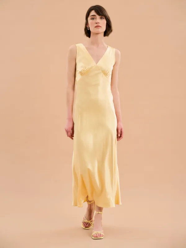Iris Maxi Dress in Yellow sold by Omnes