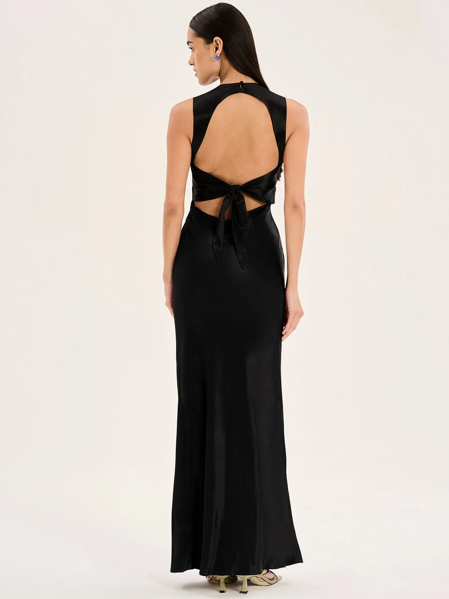 Nova Tie Dress in Black sold by Omnes product image thumbnail 3