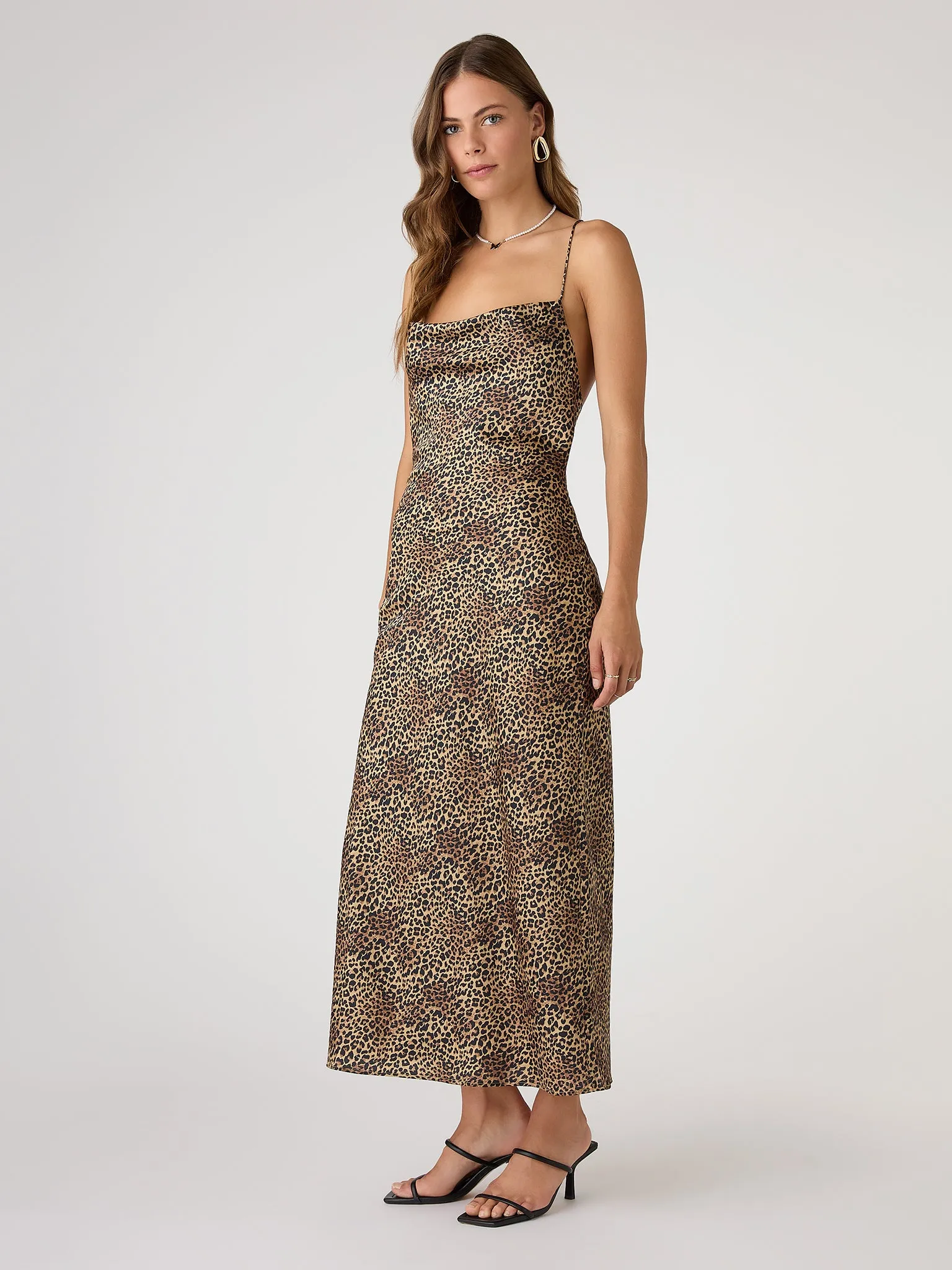 Riviera Midi Dress in Cheetah Print sold by Omnes product image thumbnail 2