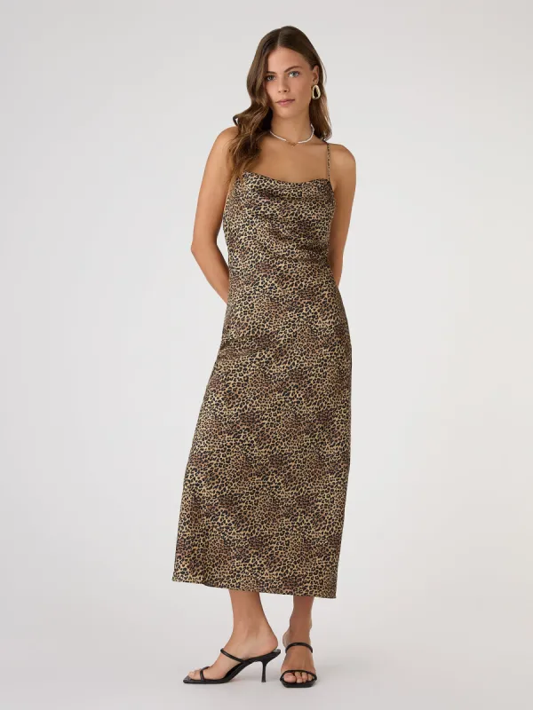 Riviera Midi Dress in Cheetah Print sold by Omnes
