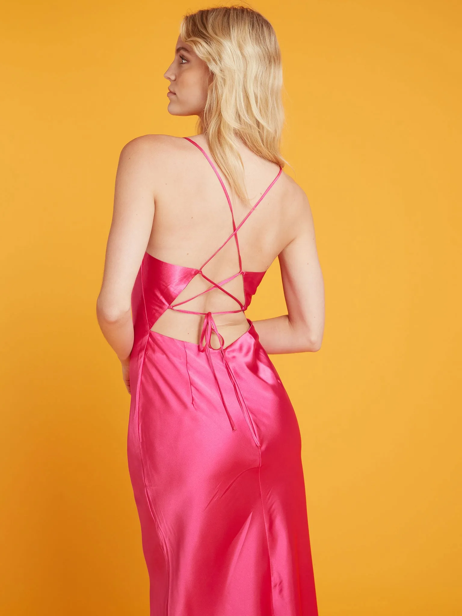 Riviera Midi Dress in Pink sold by Omnes product image thumbnail 5