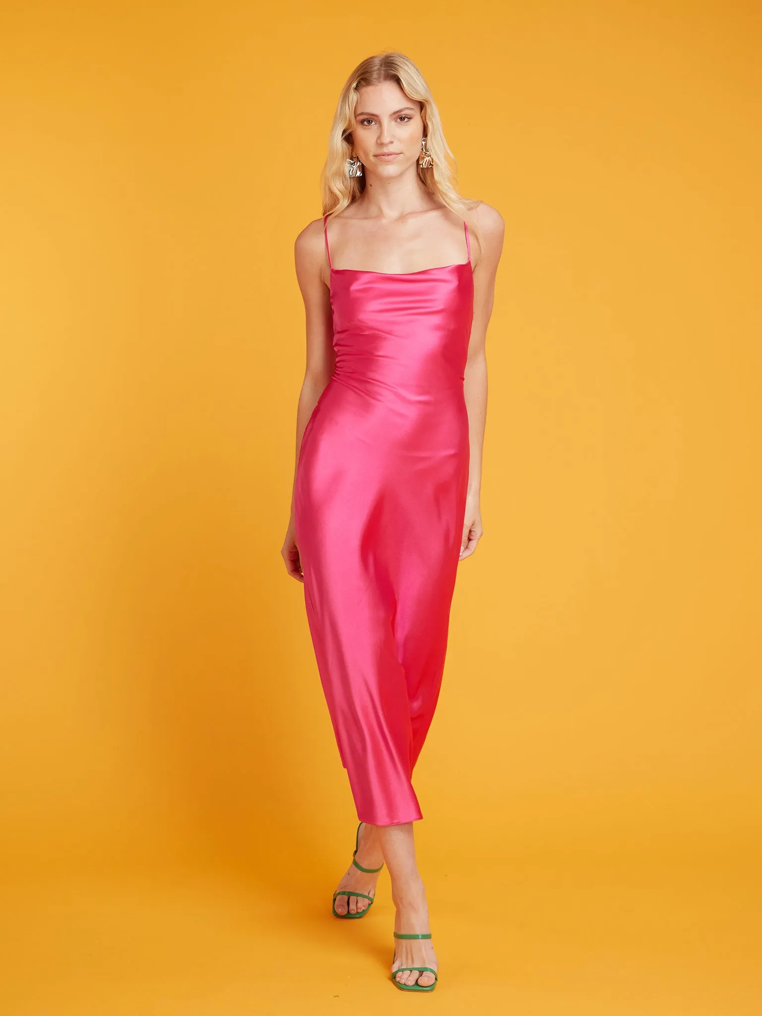 Riviera Midi Dress in Pink sold by Omnes product image thumbnail 4