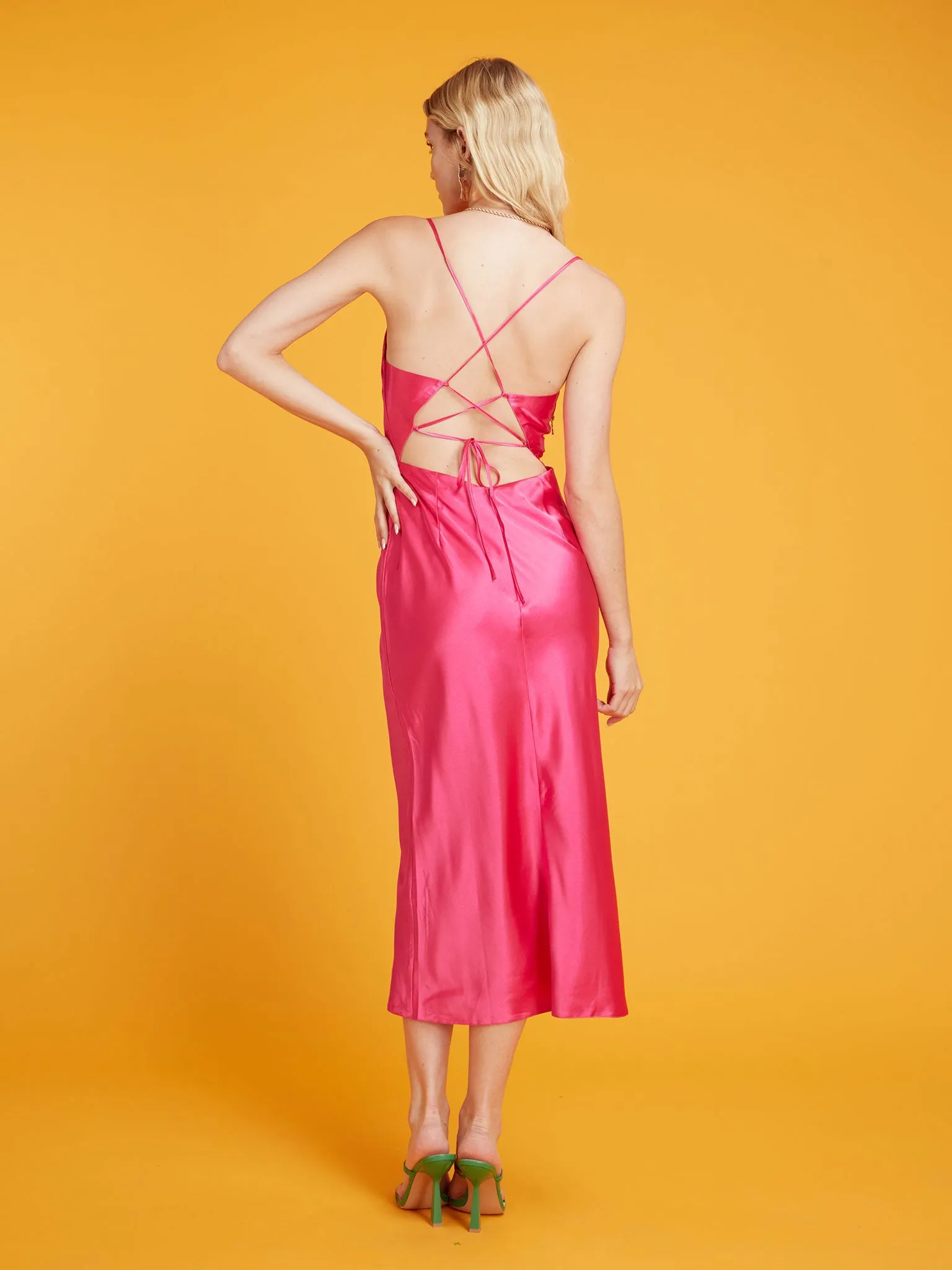 Riviera Midi Dress in Pink sold by Omnes product image thumbnail 3