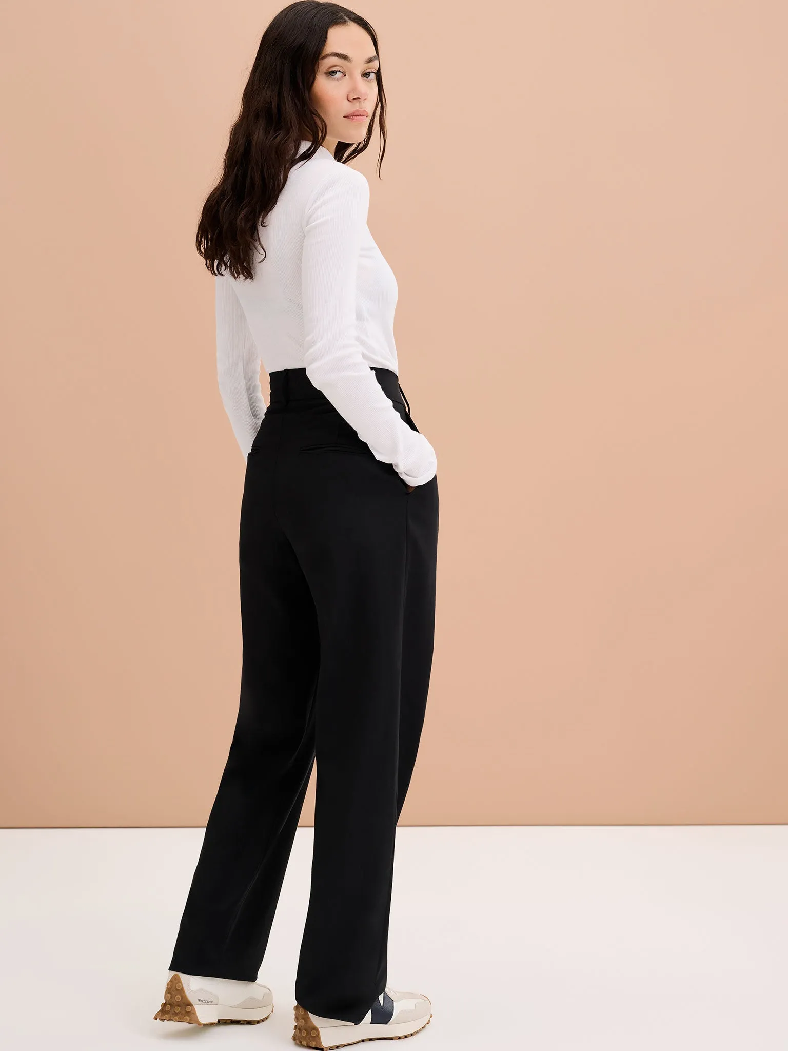 Cinnamon Relaxed Trousers in Black sold by Omnes product image thumbnail 3