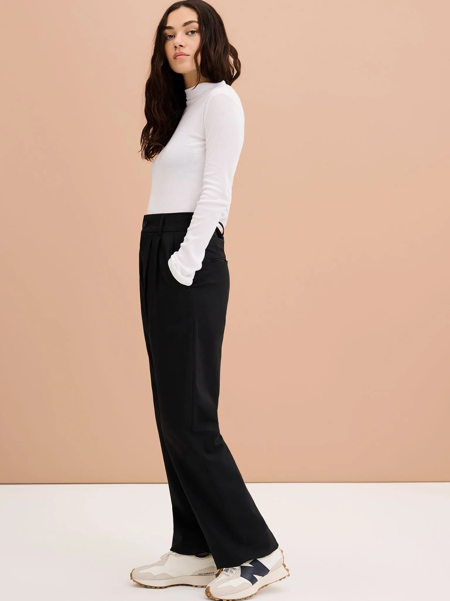 Cinnamon Relaxed Trousers in Black sold by Omnes product image thumbnail 2