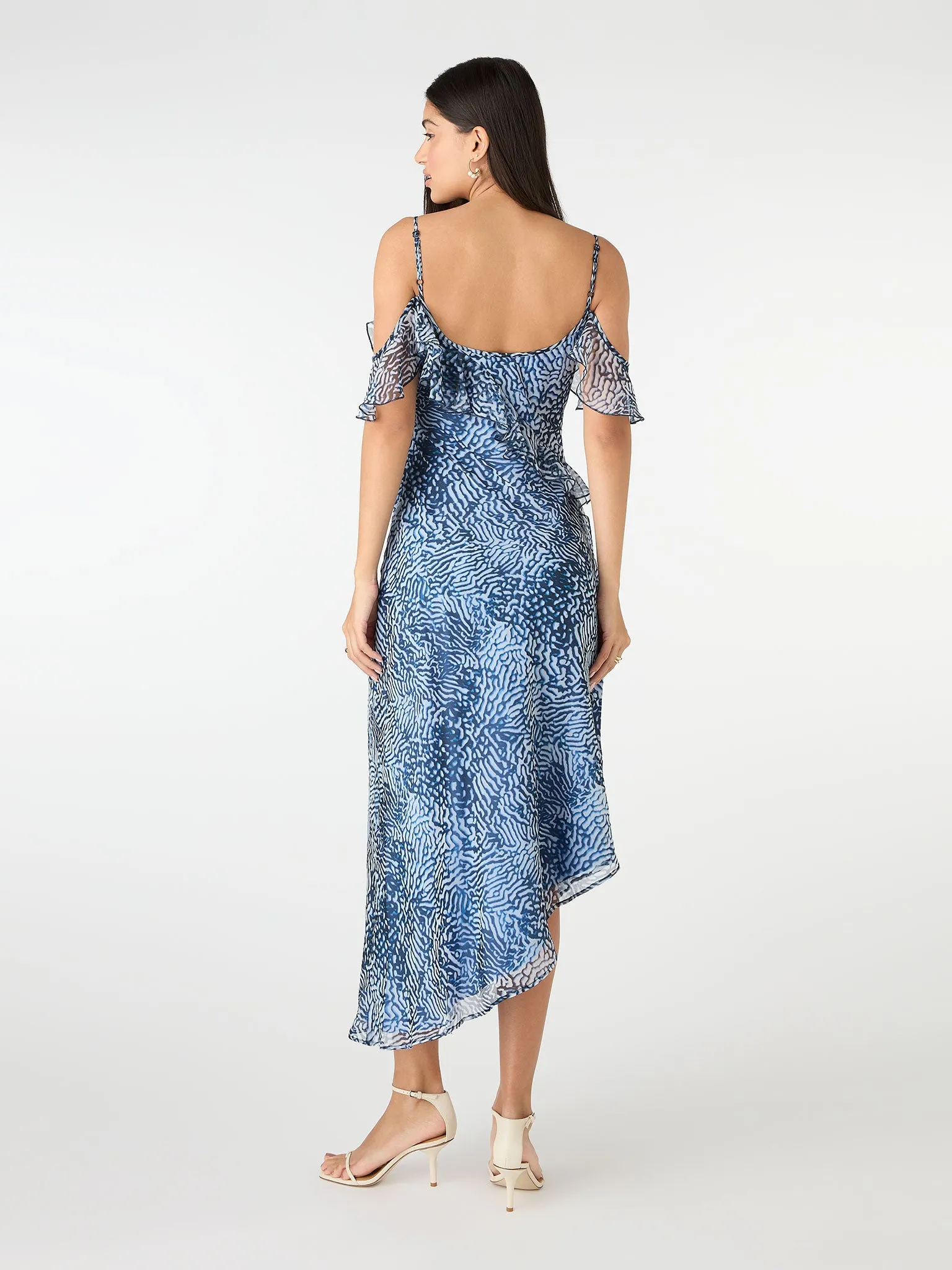 Aracelli Off Shoulder Maxi Dress in Blue sold by Omnes product image thumbnail 3