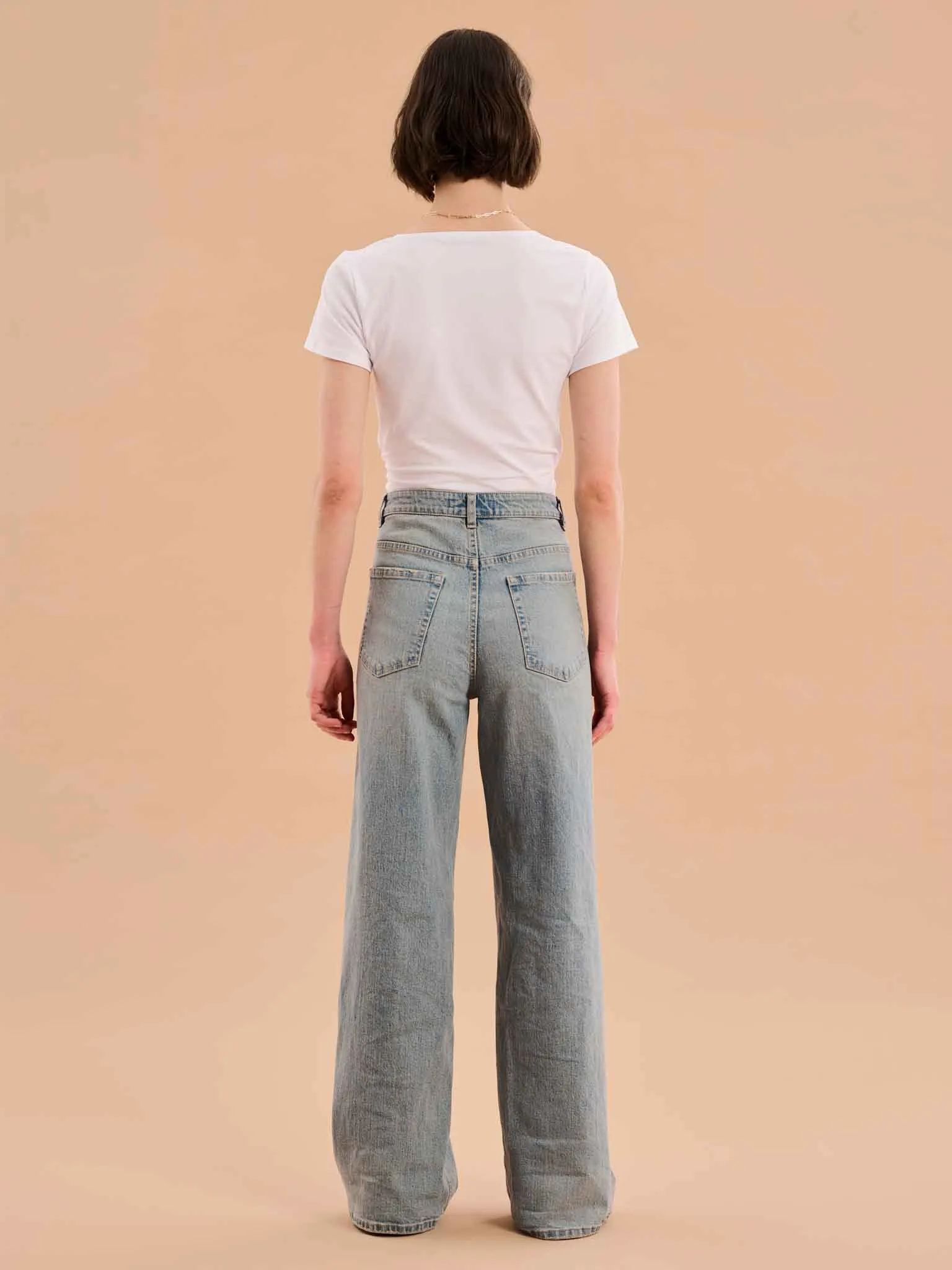 Hilary Jersey Top in White sold by Omnes product image thumbnail 4