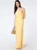 Uma One Shoulder Dress in Lemon Yellow sold by Omnes