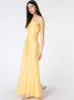 Uma One Shoulder Dress in Lemon Yellow sold by Omnes