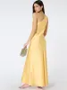 Uma One Shoulder Dress in Lemon Yellow sold by Omnes