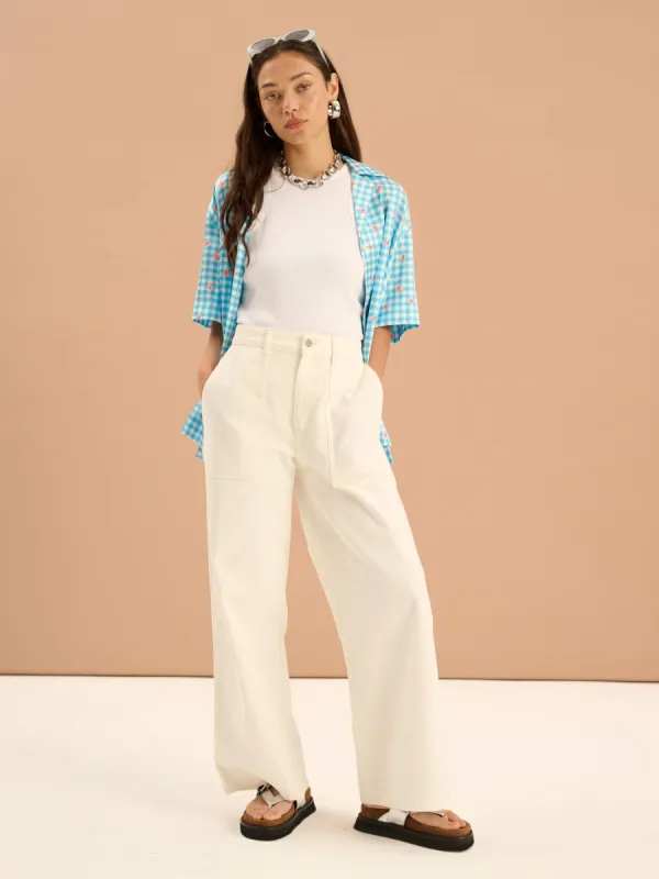 Oaklyn Floral Gingham Print Shirt sold by Omnes