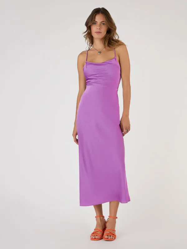 Riviera Midi Dress in Purple sold by Omnes