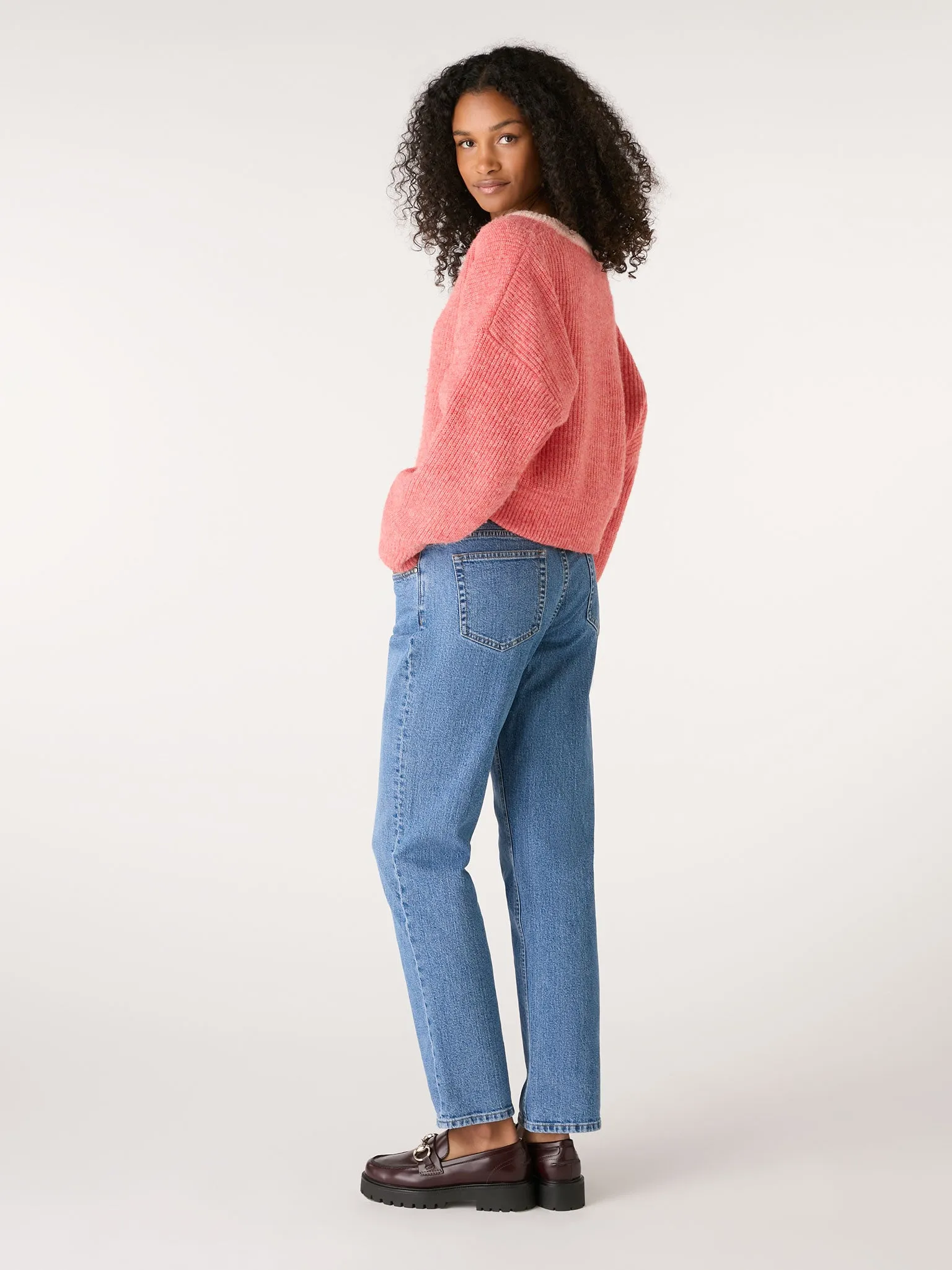 Hattie Colour Block Cardigan in Pink sold by Omnes product image thumbnail 4