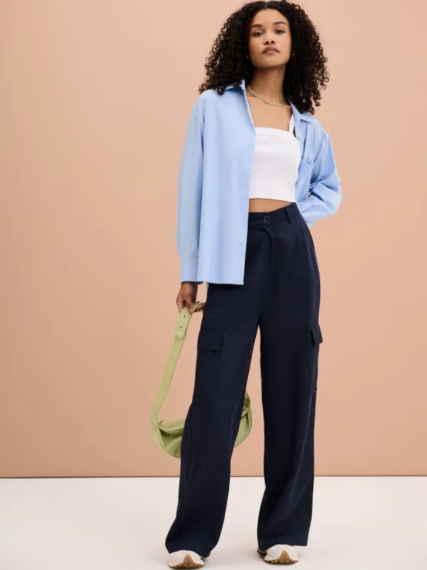 Brook Trouser in Navy sold by Omnes