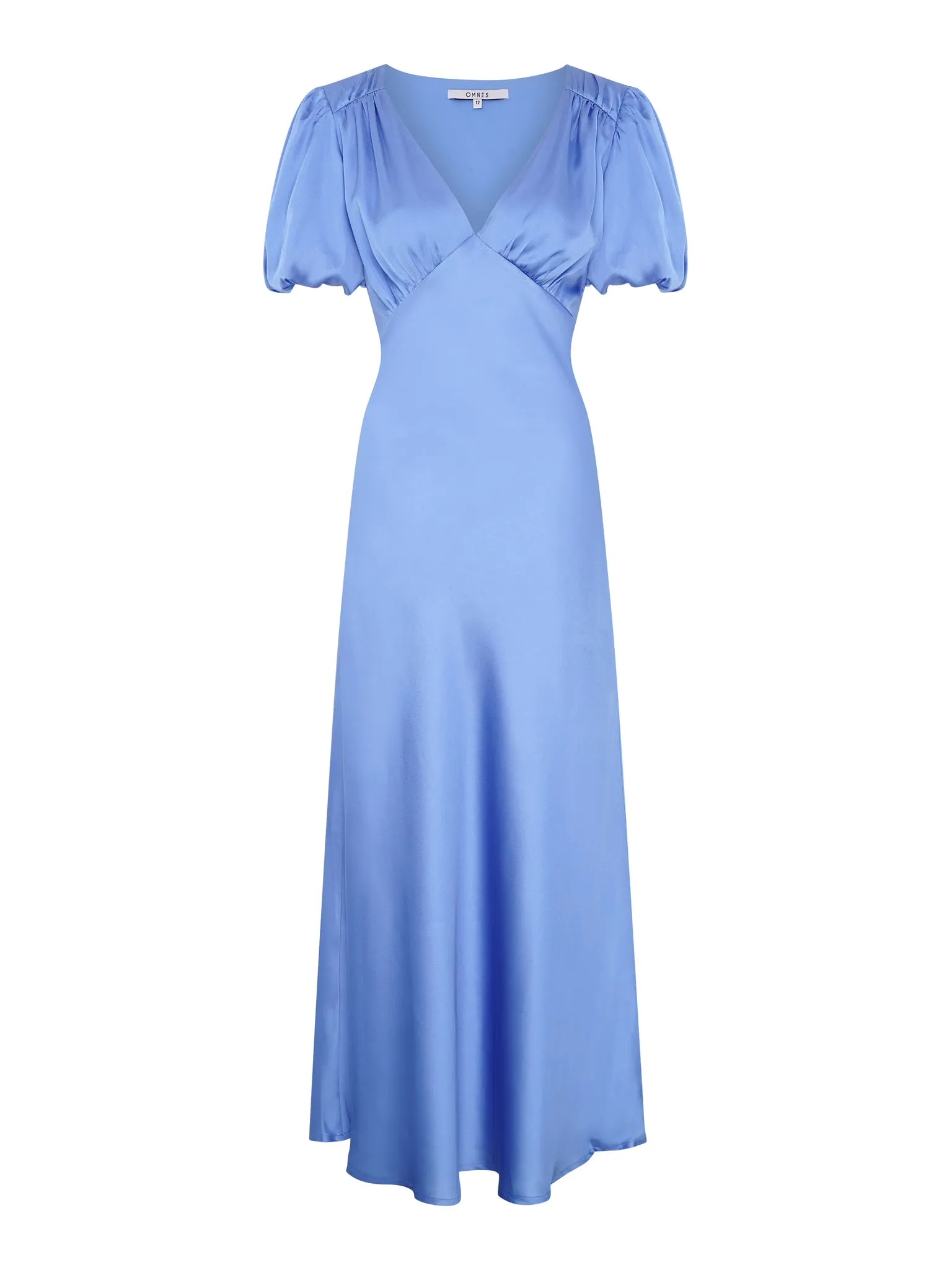 Rosie Ruched Puff Sleeve Dress in Light Blue sold by Omnes product image thumbnail 5