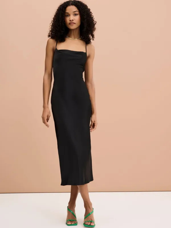 Riviera Midi Dress in Black sold by Omnes