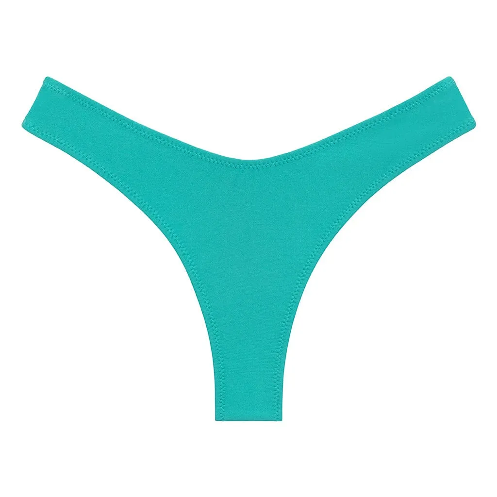 Teal Lulu (Zig-Zag Stitch) Bikini Bottom sold by Larroude