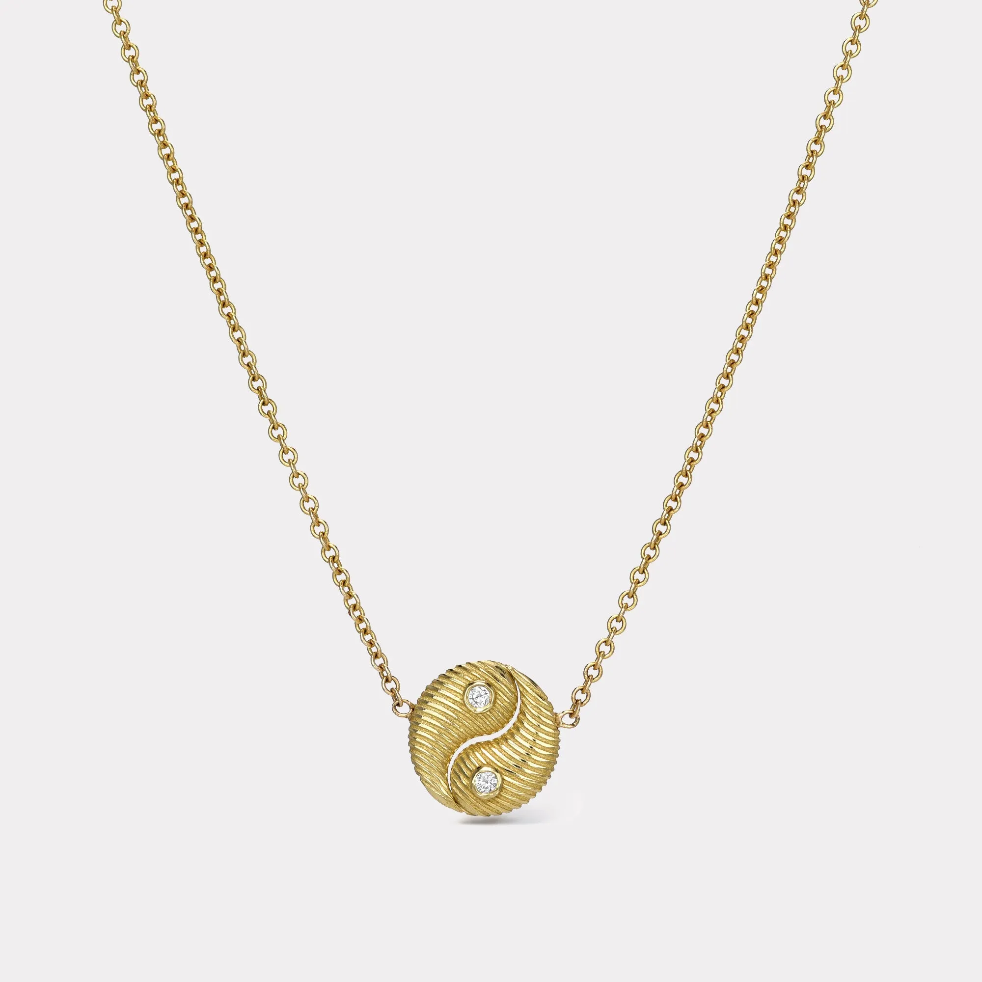 Mini All Gold Yin Yang Pendant sold by Larroude