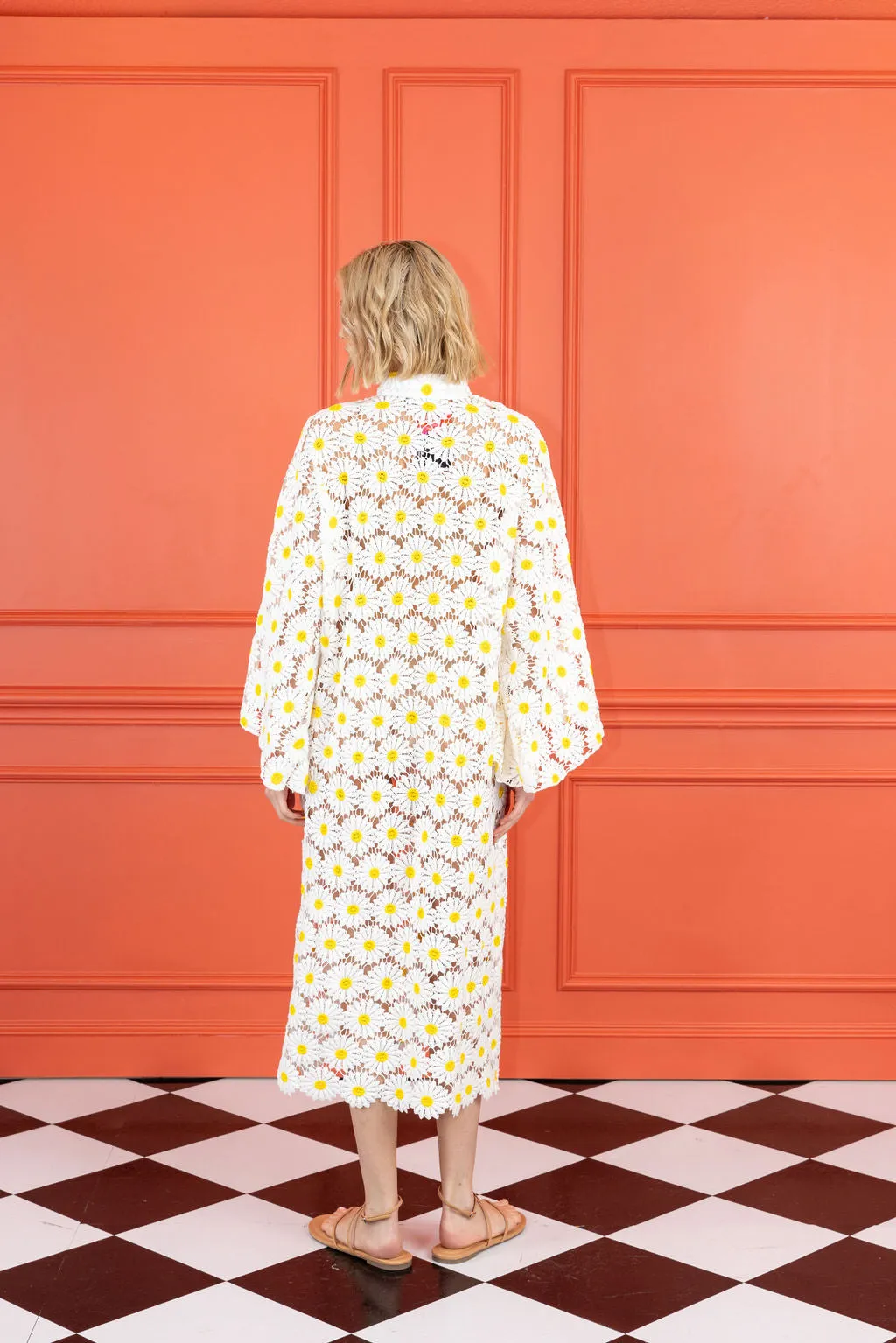 daisy lace maxi caftan sold by Larroude product image thumbnail 2