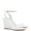 Yves Wedge In White Patent Leather and Vinyl sold by Larroude