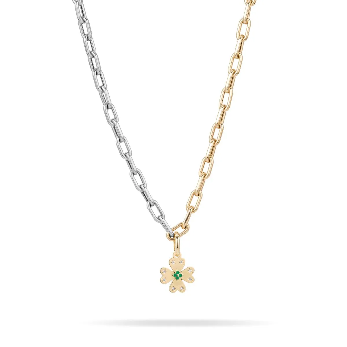 Emerald + Diamond Clover Hinged Charm sold by Larroude product image thumbnail 5