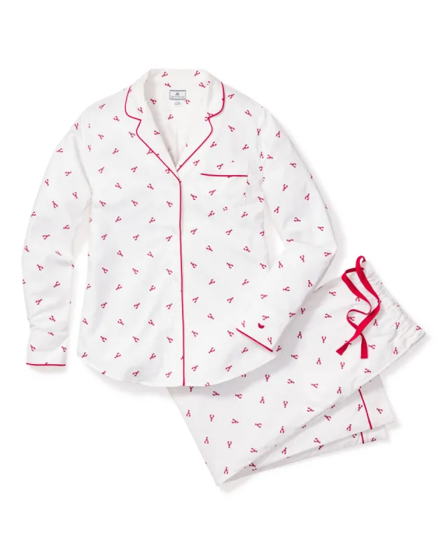 Women's Twill Pajama Set in Brixham Lobsters sold by Larroude